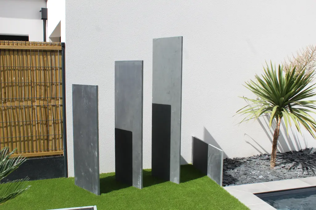 [PAB211] Palis ardosia BRESIL - 4 cotés sciés 100x30x3 - 2 faces nat.