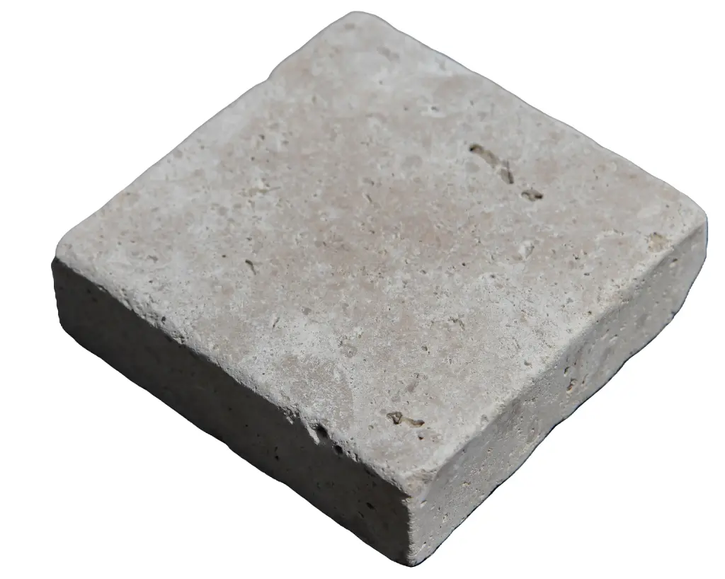 [PTB002] Pavé travertin - vieilli - 10x15x3 Beige Classic (61pcs/m²)