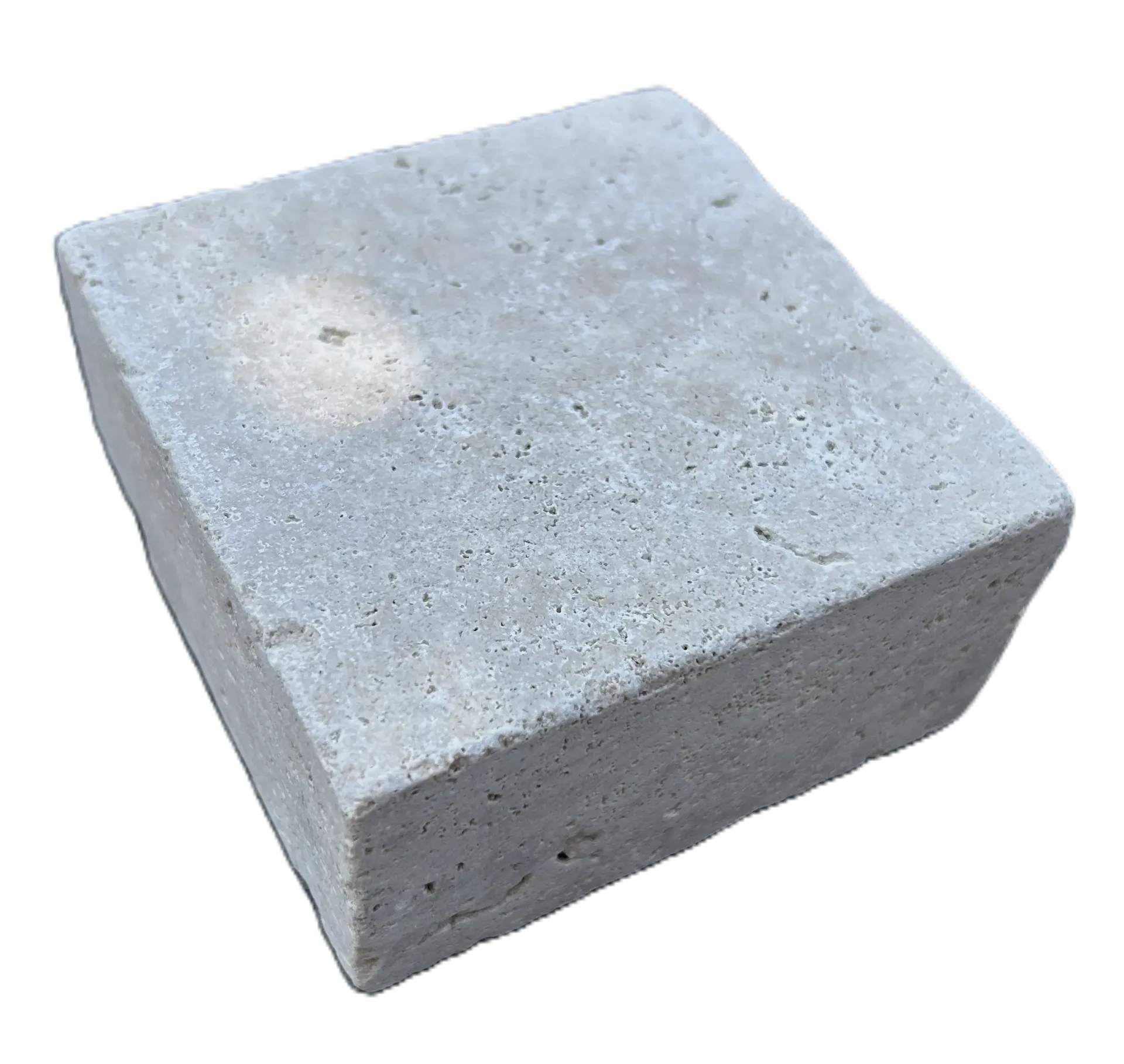 [PTB004] Pavé travertin - vieilli - 10x10x5 Beige Classic (90pcs/m²)