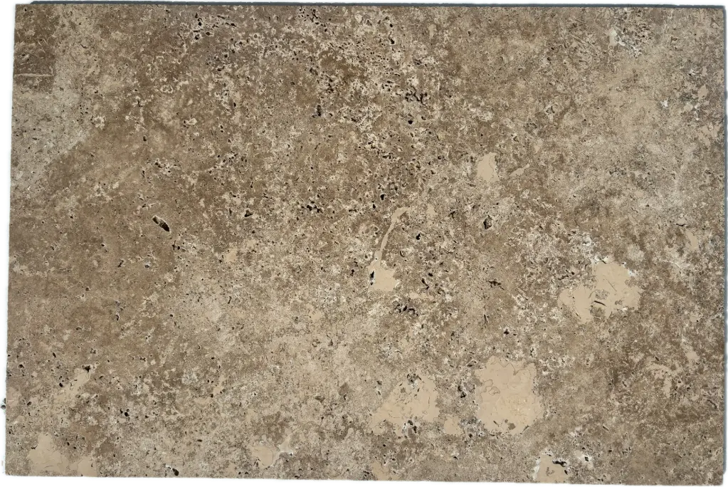 [PTC102] Dalle travertin - vieilli - 40,6x61x1,2 Chocolat