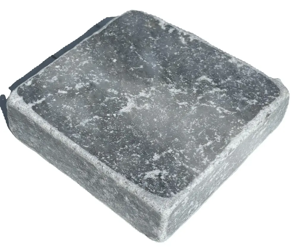 [PTBL001] Pavé travertin - vieilli - 10x10x3 Bleu (90pcs/m²)