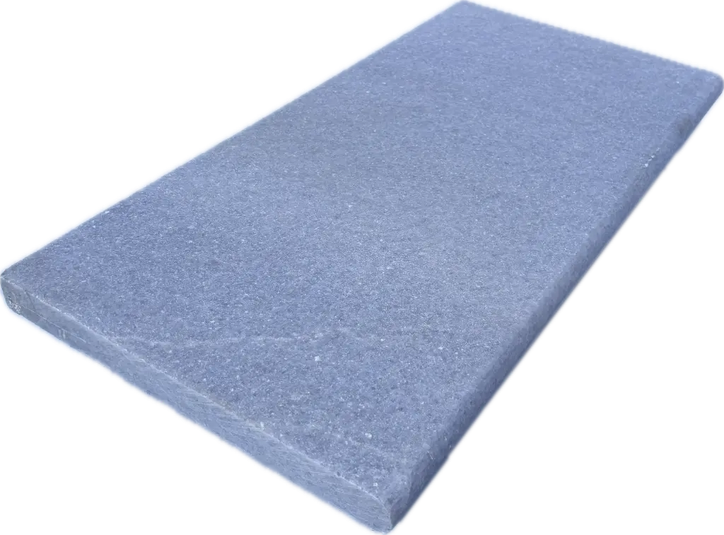 Margelle angle CRYSTAL - 1 face sablée - 60x60x3 - nez arrondi