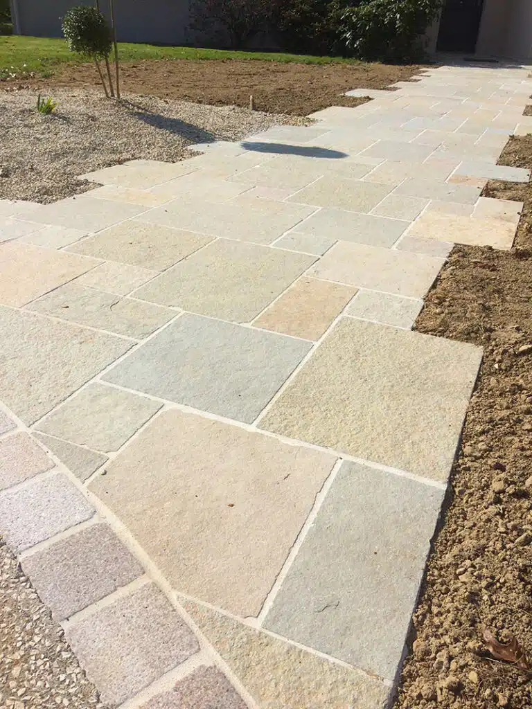 Dalle Tandur tambouriné - bords sciés - OPUS 4 60x40 - Ep.2 Ocre