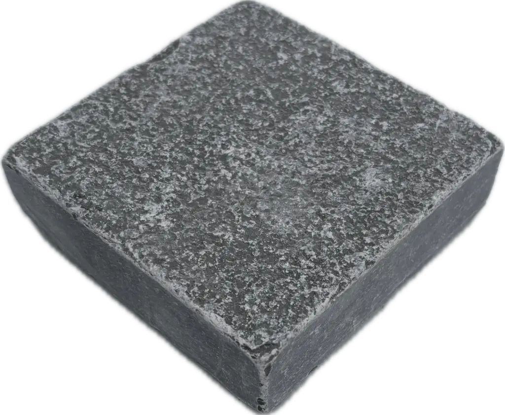 [PTANG001] Pavé Tandur tambouriné - bords sciés - 10x10x3 Gris (90pcs/m²)