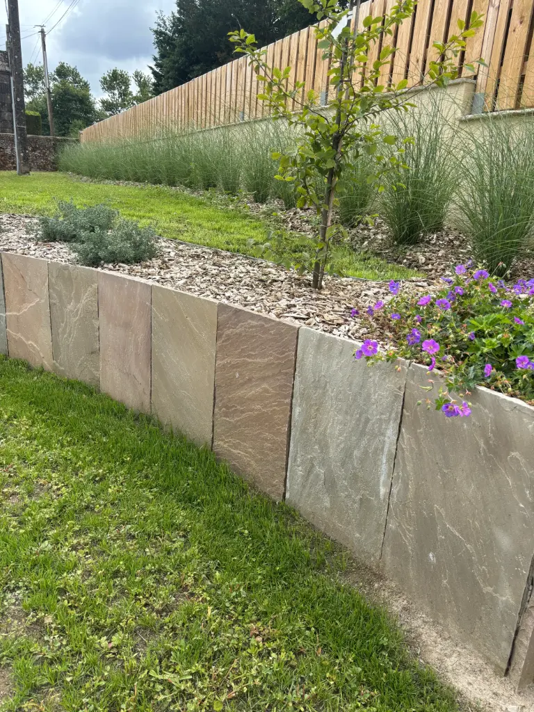 Palis grès 4 cotés clivés 100x50 ép.3/4 Multicolor