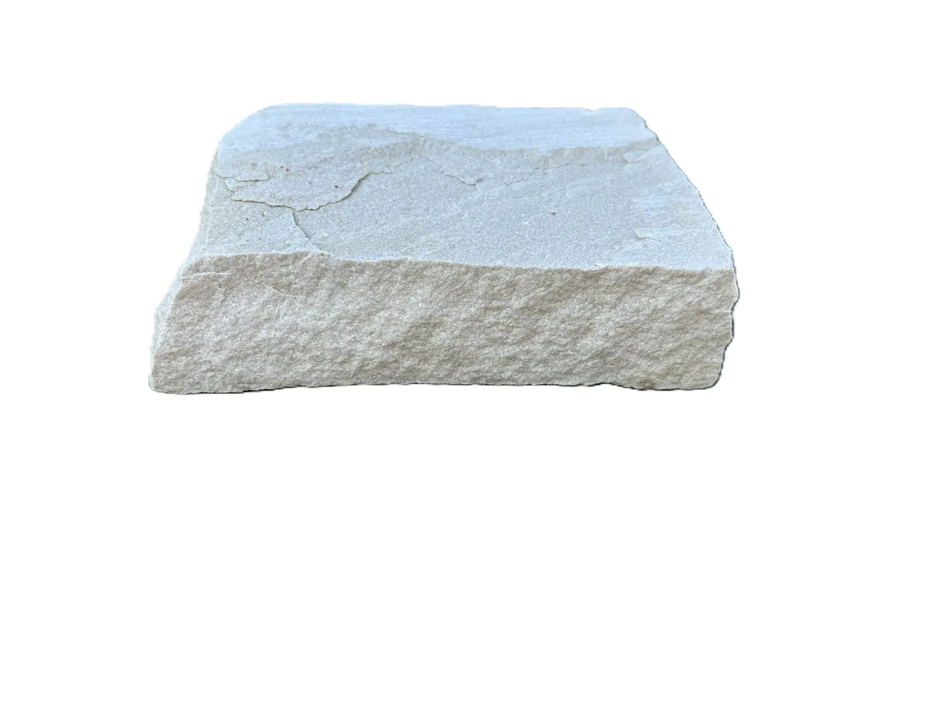 Pavé grès clivé calibré 14x14x5 Beige Mint (44pcs/m²)