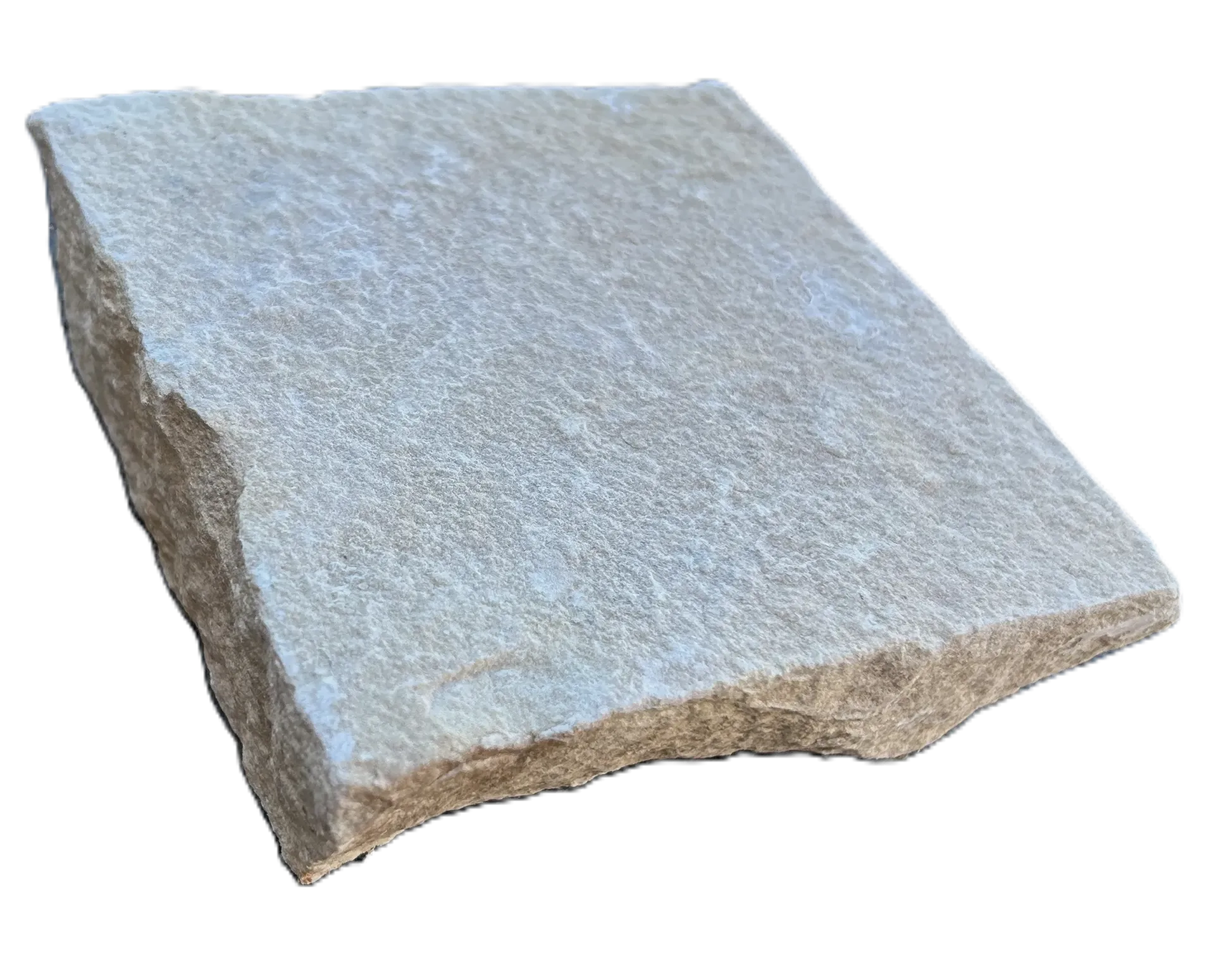Pavé grès clivé calibré 14x14x5 Beige Mint (44pcs/m²)