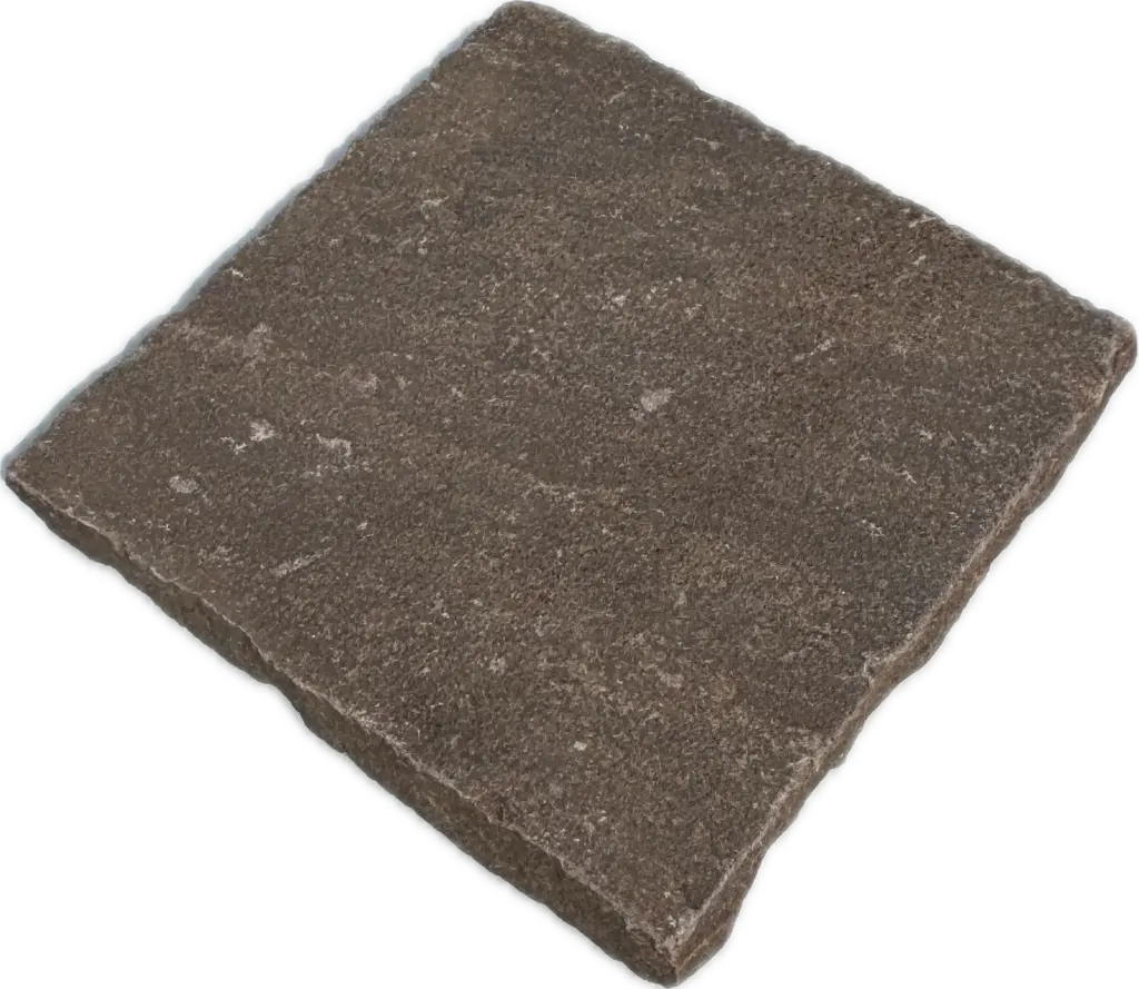 Pavé grès clivé calibré 14x14x3 Brun Chocolate (44pcs/m²)