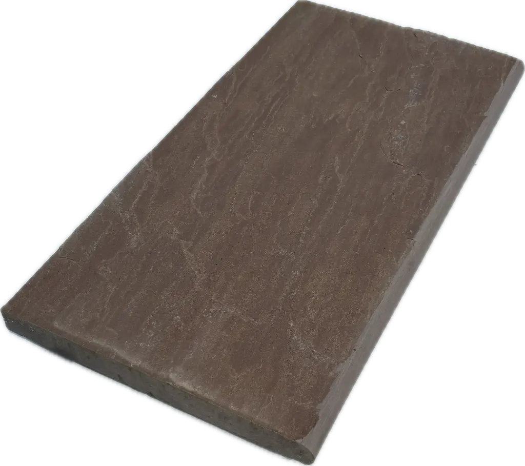 Margelle grès sciée - calibré - naturel - nez arrondi 60x30x3 Brun Chocolate