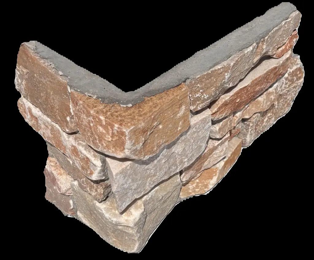 [PPAR602] ANGLE Quartzite Multi 40+20x20 ép 35-50mm