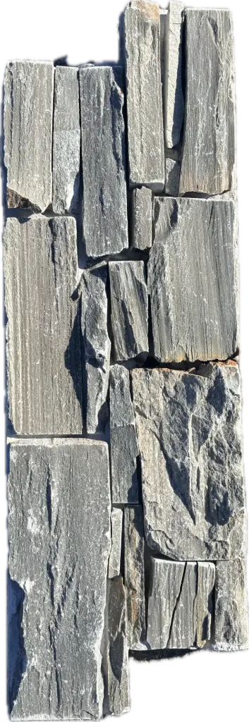 PAREMENT NATUREL Grès Gris 60x20 ép 35-50mm (0.11m²)