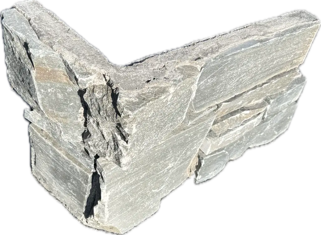 ANGLE Grès Gris 40+20x20 ép 35-50mm