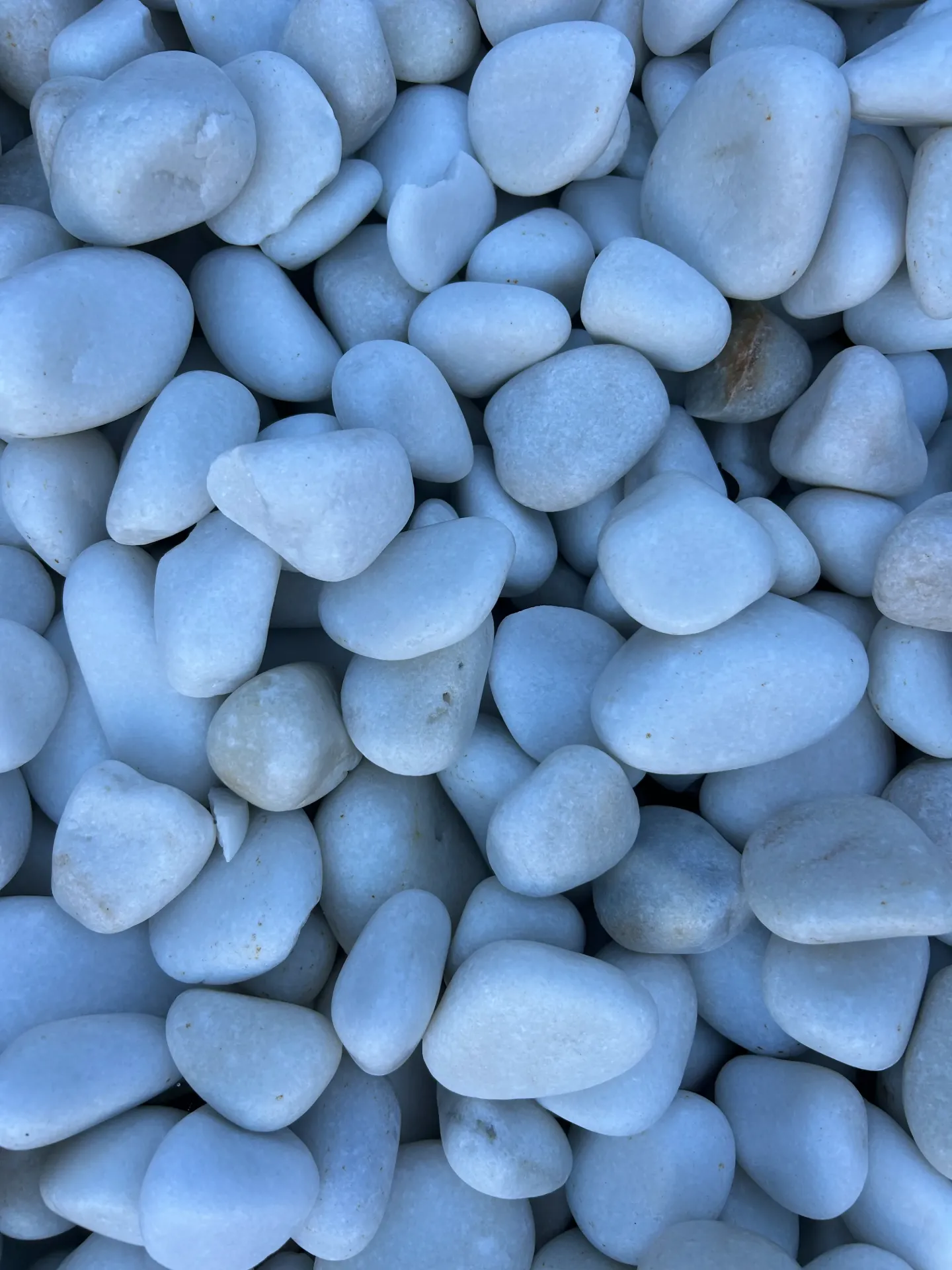 Galet MARBRE blanc pur roulé 30/60