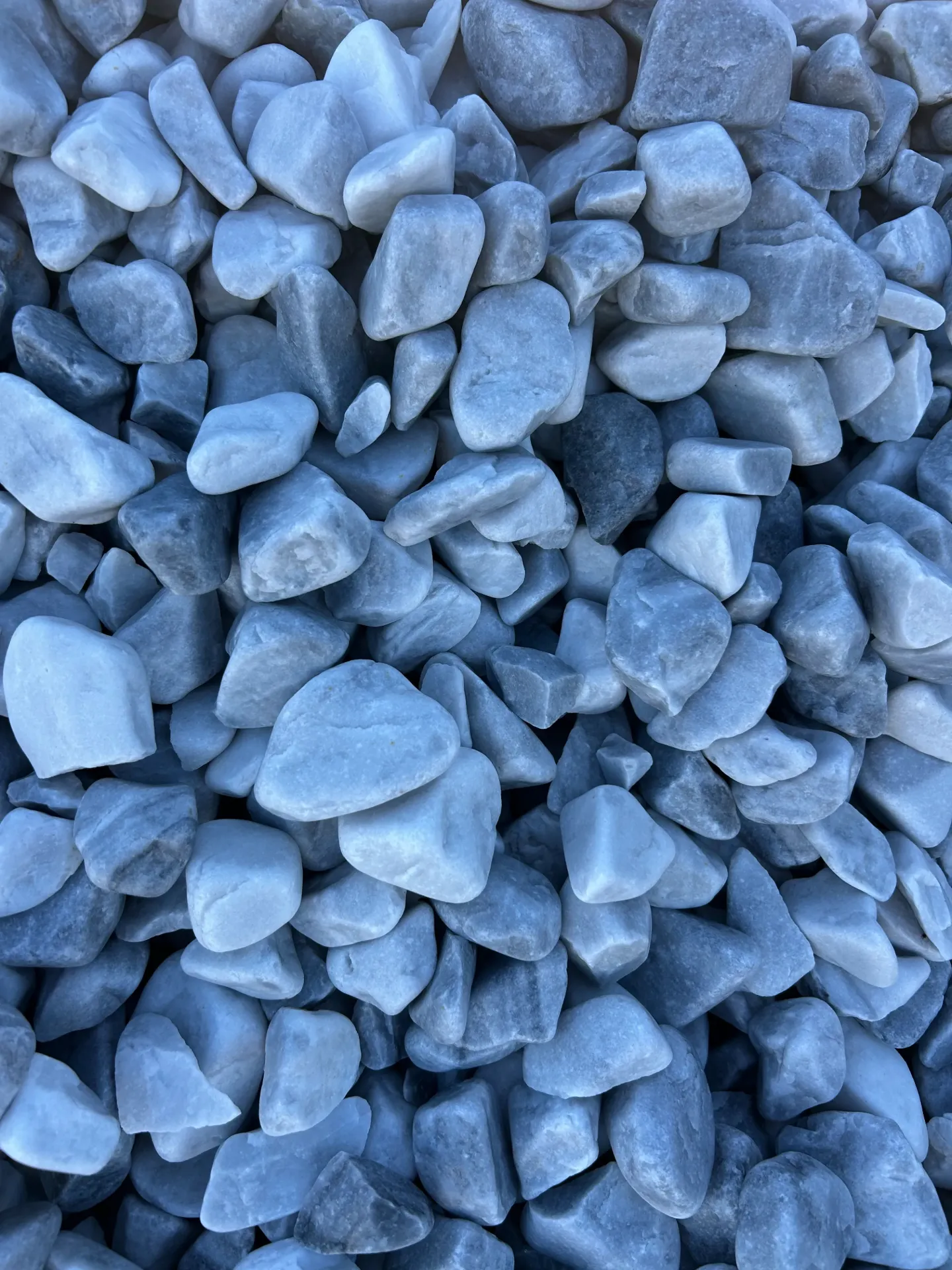 Galet MARBRE gris bleu roulé 12/24