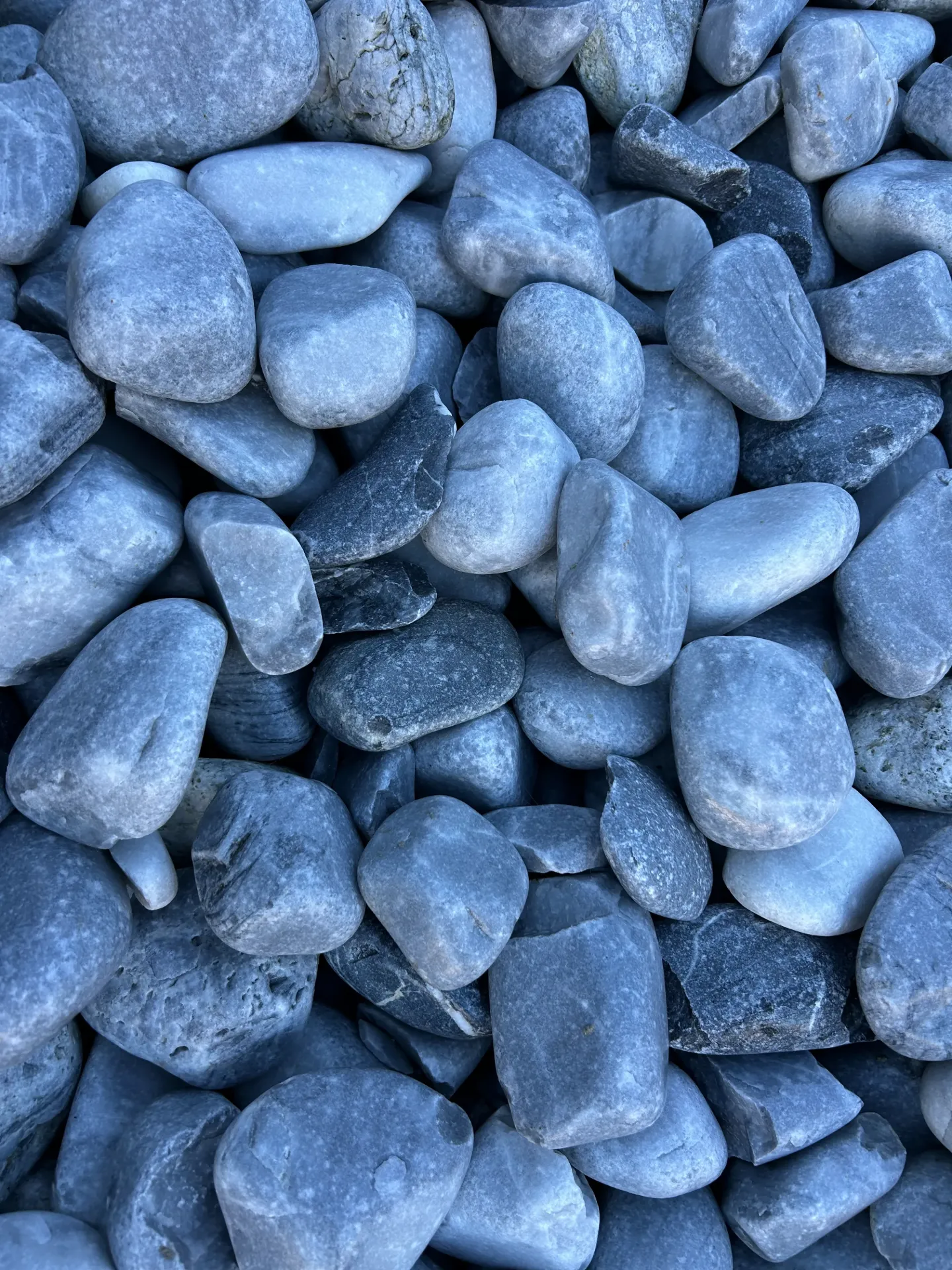 Galet MARBRE gris bleu roulé 30/60