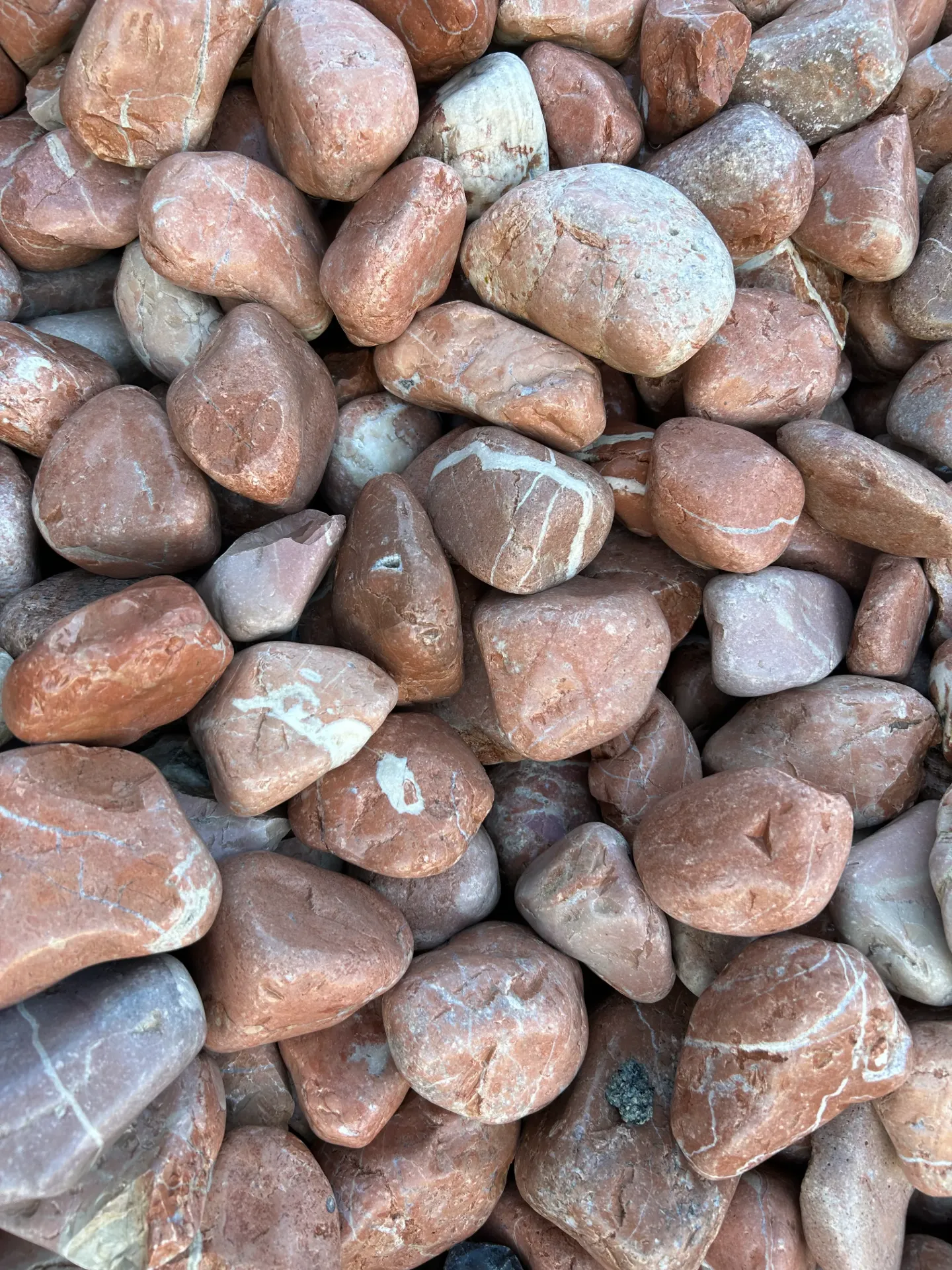 Galet MARBRE rouge roulé 30/60