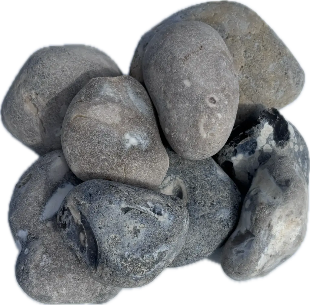 Galet BAIE DE SOMME gris-bleu roulé 40/100