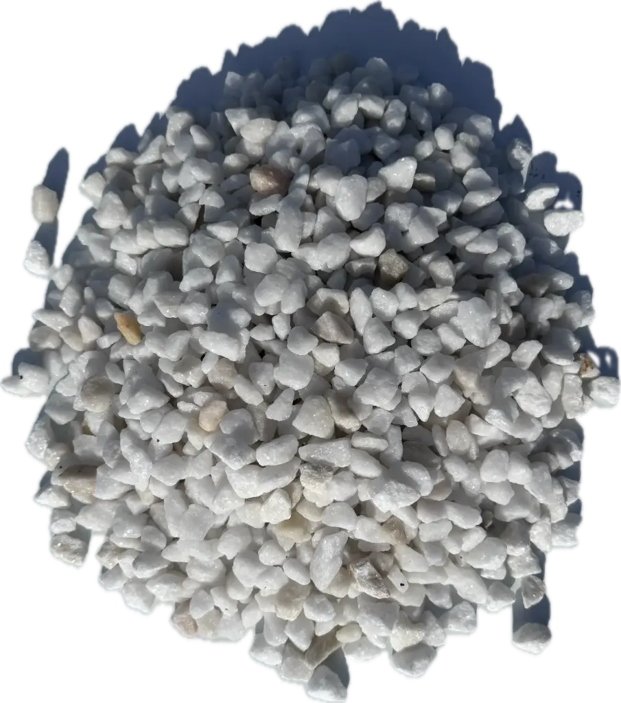 Gravier MARBRE blanc pur concassé 8/12